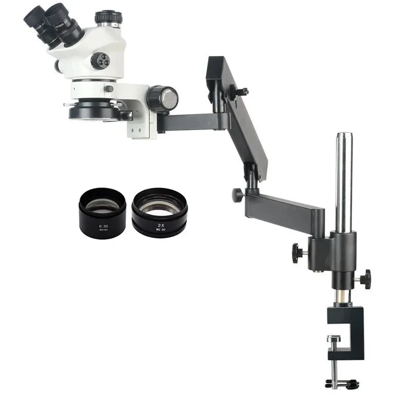 Articulating Arm Boom Stand Microscope - 2026 New 3.5X-100X Flexible Articulated Arm
