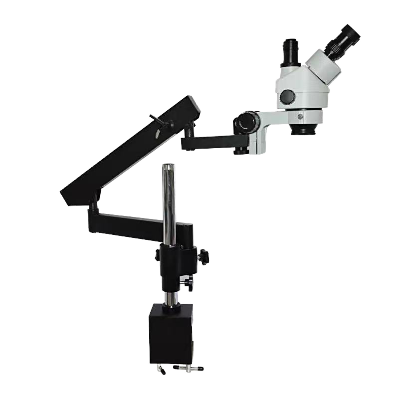 Articulating Arm Boom Stand Microscope - Flexible Moving Articulated Arm Large Movement