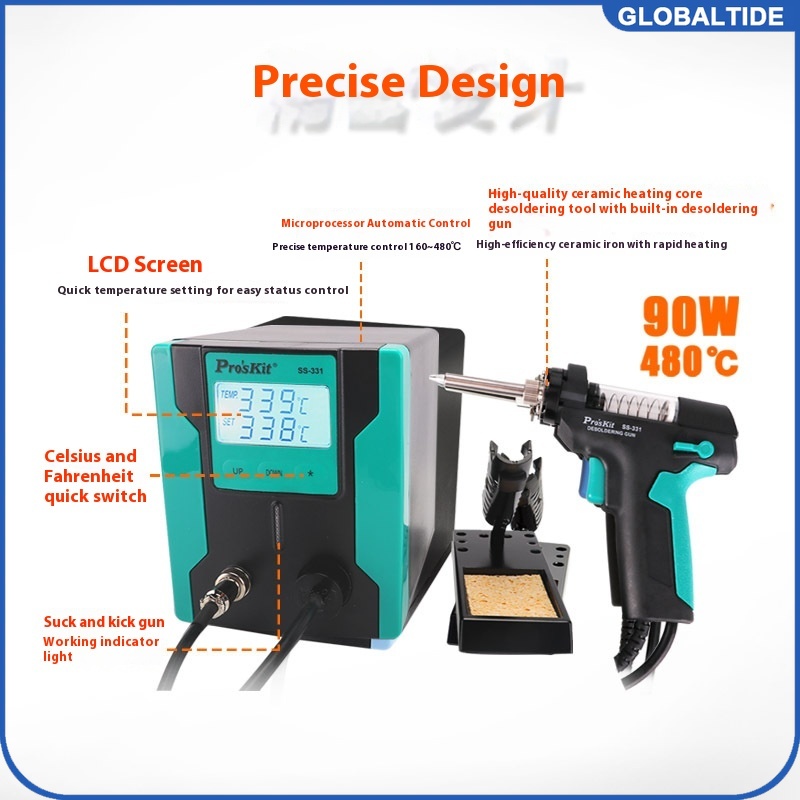 Desoldering Pump Electric Vacuum Station - SS-331 LCD Digital Electric Desoldering Station