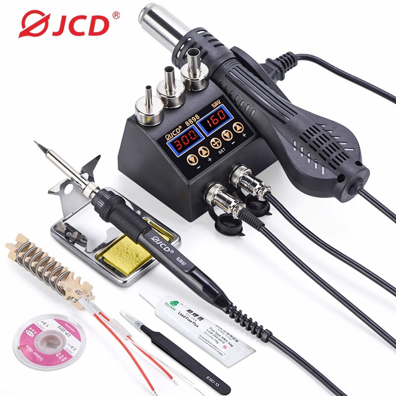 JCD 8898 Soldering Station 750 - 2 In 1 Soldering Rework Station 750W review and price