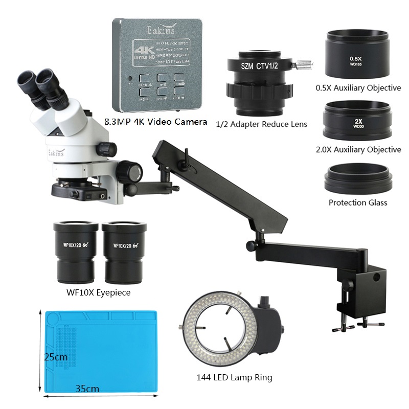 Simul Focal Zoom 3.5X-90X Arti - Trinocular Stereo Microscope 7X-45X review and price