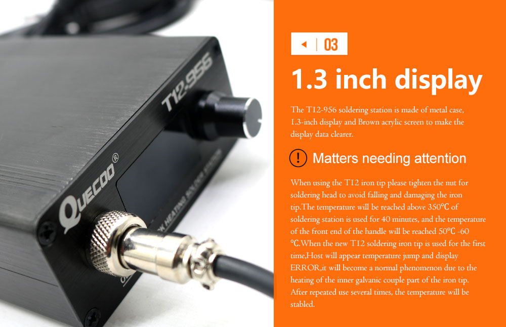 QUECOO T12-956 Soldering Digit - T12 Soldering Station Oled review and price